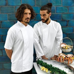 Plain short sleeve tunic Culinary pull-on chef's Premier 195 GSM